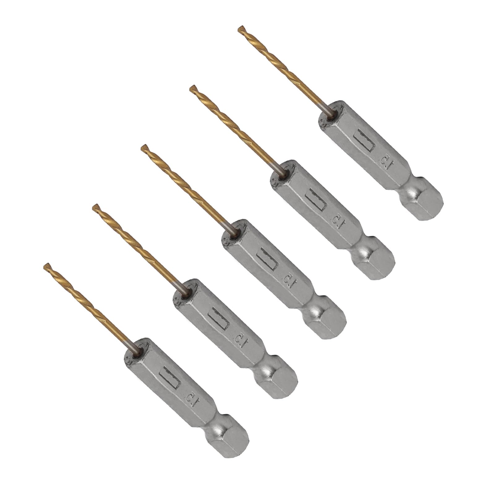 CoCud High Speed Steel Twist Drill Bits, 1.5mm Diameter 61mm Length, Straight Twist Jobber Drill Bit - (Applications: for Metal Woodwork Plastic Aluminum), 5Pieces