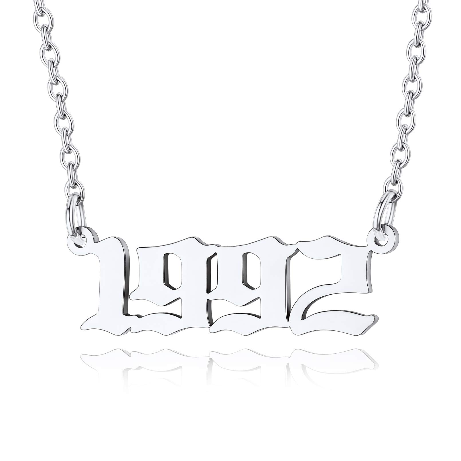 Custom4U 1992 Birth Year Number Necklace 1992 Birth Gifts 1992 Necklace Mum Girl Gifts — image 1