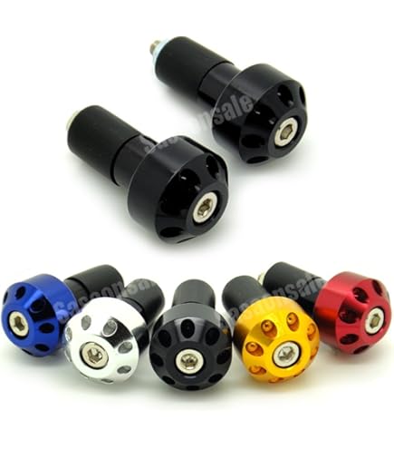 Amazon.com: DEWHEL Pair Aluminum Red Spike Bar Ends