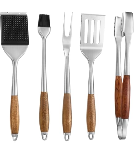 Amazon.com : Mr. Bar-B-Q 5-Piece Rosewood BBQ Tool Set in Gift Box