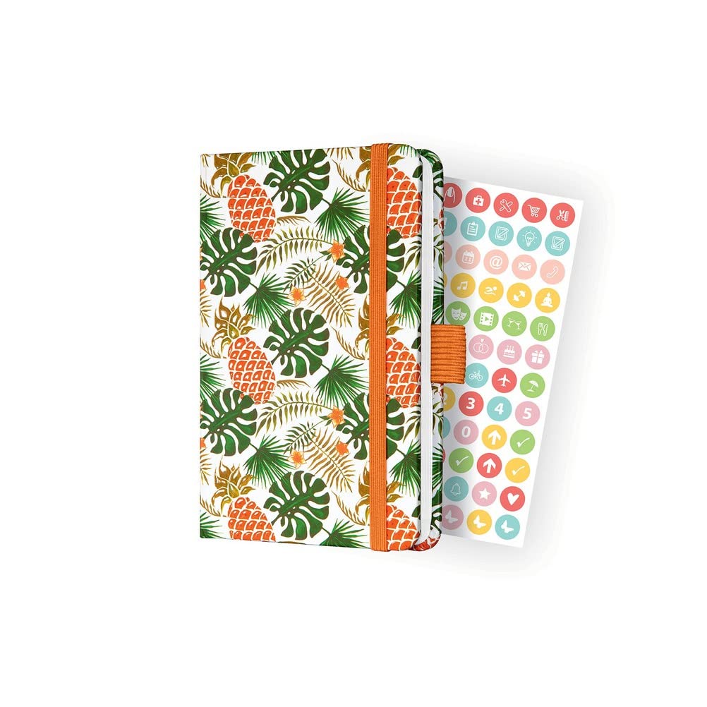 Sigel J2316 Jolie Weekly Planner 2022 - Tropic Green - 9,5 x 15 cm - hardcover - 174 Pages - Green