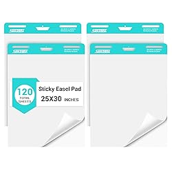 SHARBDA Sticky Easel Pad, 25 in x 30 in,Flip Chart