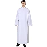 IvyRobes Front Wrap White Clergy ALB Church Worship ALB Garment