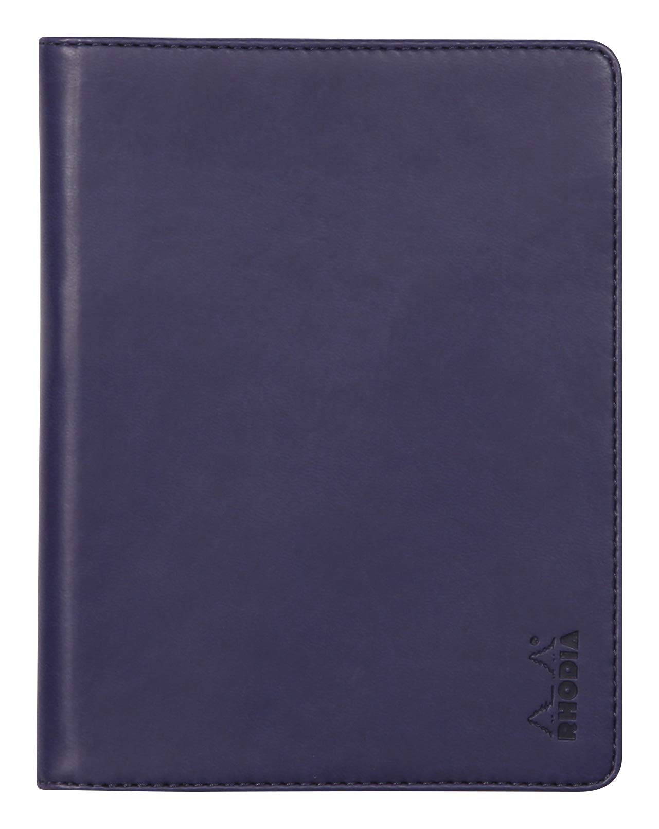 RHODIA 213005C - Rhodiarama Notebook and Document Holder N°13 Midnight Blue - for Notepads or A6 Format Notebooks (10.5 x 14.8 cm) - Premium Italian Faux Leather