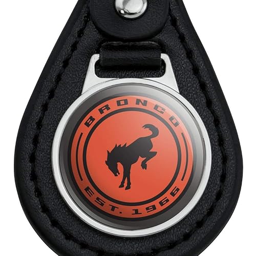 Ford Keychain Ford Bucking Bronco Leather Keychain, FD203612