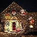Christmas Projector Lights Outdoor Switchable Pattern Displays Projector Show Waterproof Rotating Projection Light for Decoration Lighting on Christmas Holiday Party Home