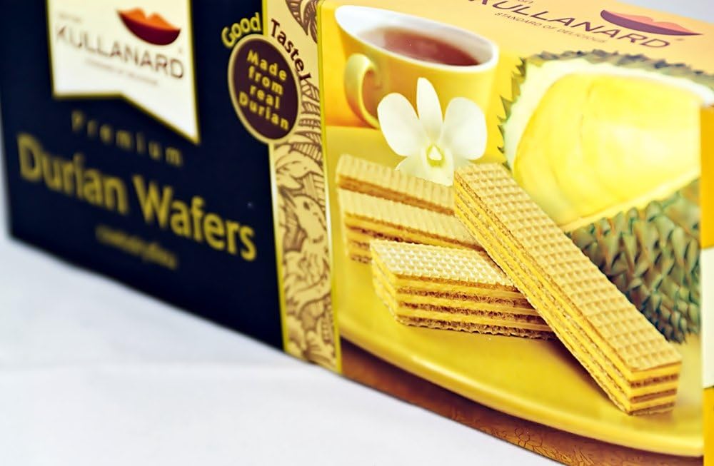 Durian Wafer Made From Real Durian with Premium Quality and Delicious Taste 3.5 Ounce Box - Kullanard