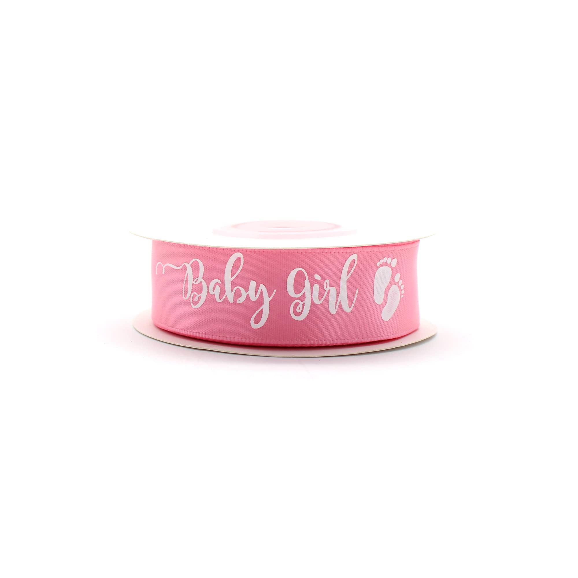 Decorative Satin Pink Ribbon — Width 19 mm — Perfect for births, Baby Showers and Birthdays (Baby Girl)