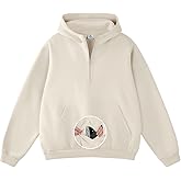 FAIABLE Women Hoodies Half Zip Up Oversized Sweatshirts Fleece Cotton Quarter Zip Hoodie Pullover Fall Winter Outfit