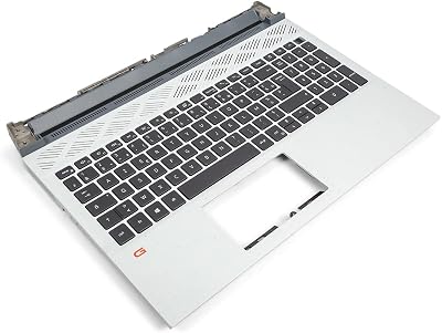 Dell G15 5520 5521 5525 Palmrest French Keyboard Backlit Phantom Grey Renewed