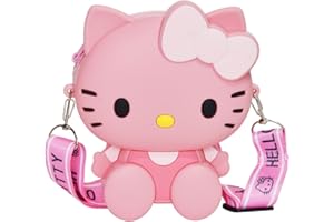 ENENSET Kawaii Kitty Bag with Adjustable Shoulder Strap, Zipper Handbag Cute Shoulder Bag, Coin Pouch for Gifts Women Birthday