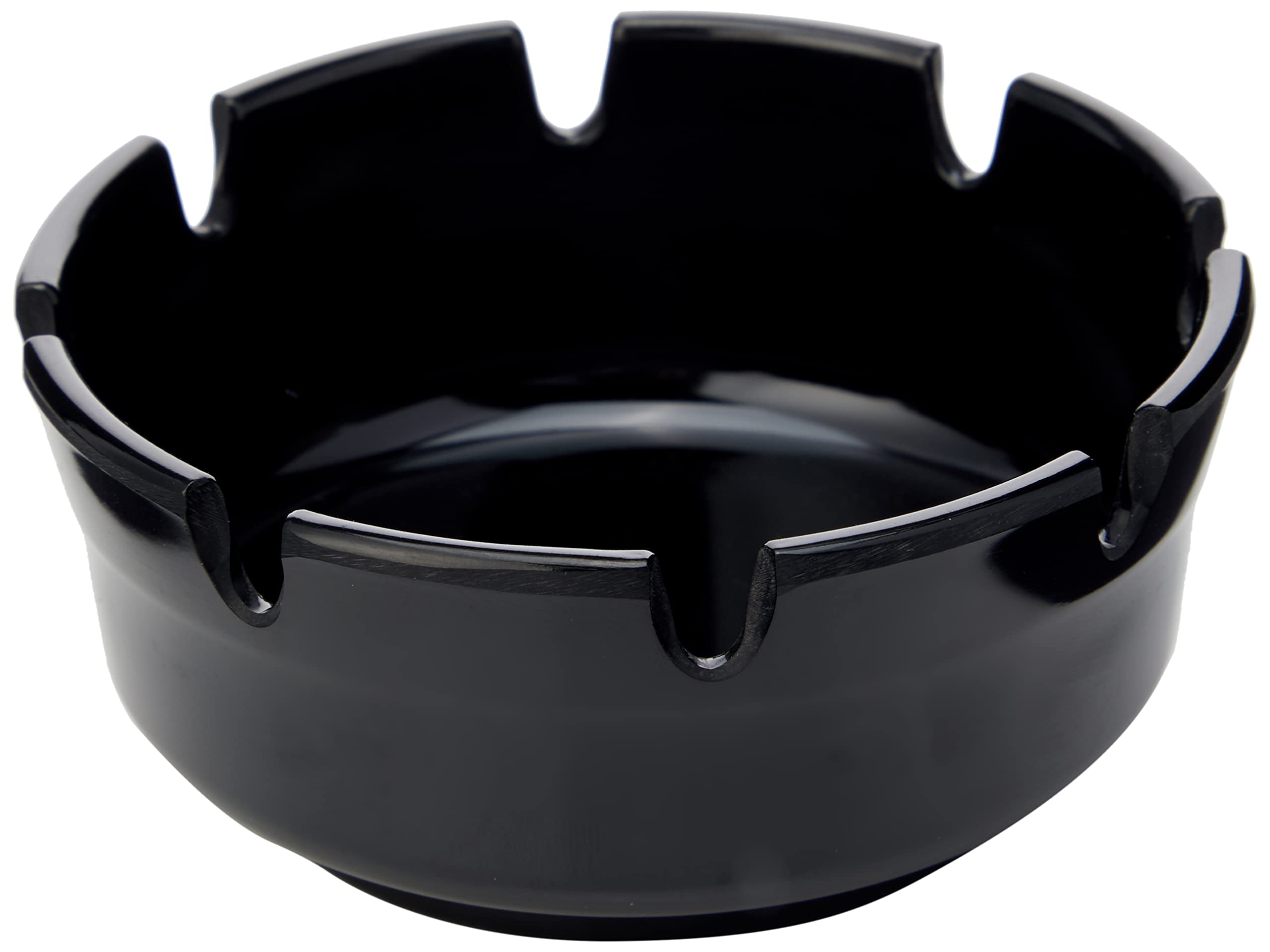 PIAZZA Ashtray - Round Plastic - Black, 10Cm