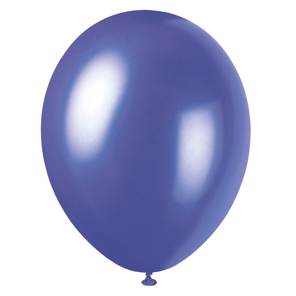 Unique Party 56880 - 12" Pearlised Latex Electric Purple Balloons, Pack of 50