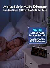 GOLOZA Digital Alarm Clock with 4 Brightness Levels Dual Alarms USB Port 12/24H view 3