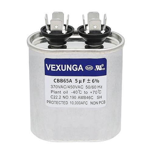 5uF 370/440VAC 50/60Hz CBB65 CBB65A Oval Run Start Capacitor MFD