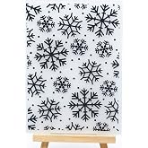 WooYangFun Christmas Snowflake Plastic Embossing Folder - 11x16cm For Card Making & Scrapbooking