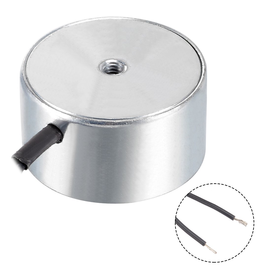 uxcell DC24V 180N Lift Holding Electromagnet Sucking Disc Electric Lifting Magnet Solenoid 34mm x 18mm