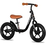 JOYSTAR 10"/12" Kids Balance Bike with Footrest for Girls & Boys, Ages 18 Months to 5 Years, Toddler Training Bike with Airle