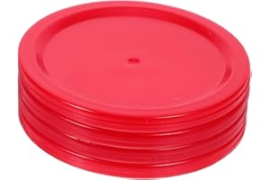 SUPVOX 4PCS Air Hockey Pucks Replacement Red Disks for Game Tables for Air Hockey Equipment and Accessories