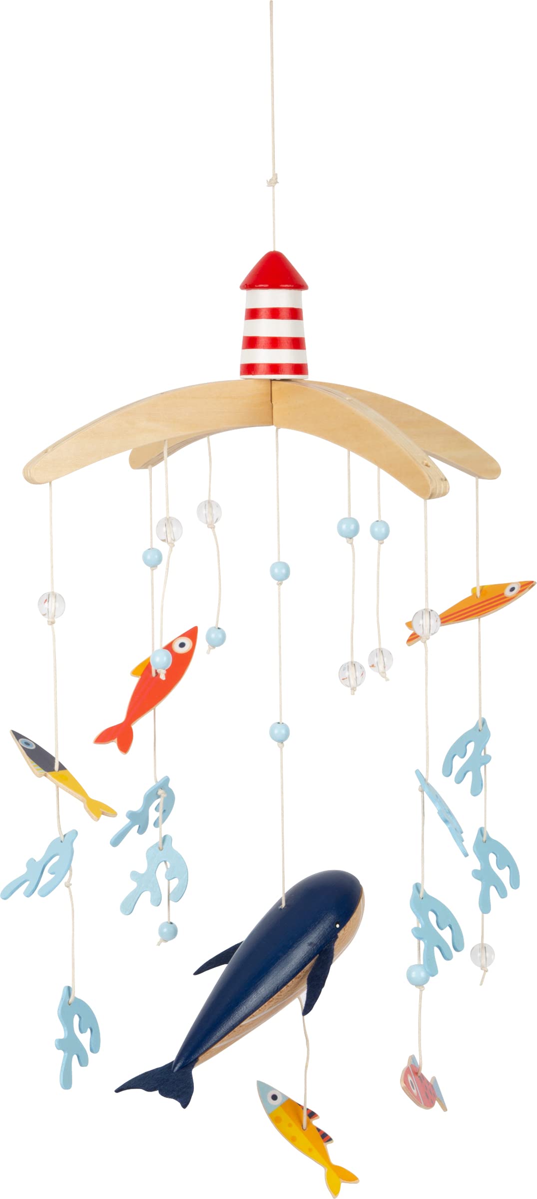 Small Foot Big Ocean Mobile made of wood, 3D mobile in maritime look, ideal for toddlers and babies, 12290
