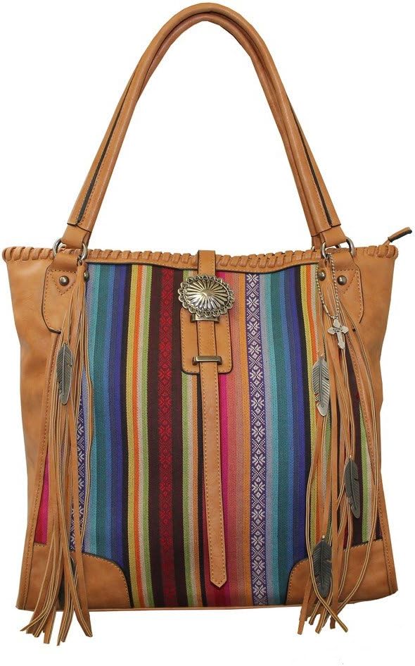 Gypsy Soule Western Handbag Womens Stylish Serape Charms Tan GSA15101