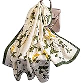 First Choose Silk Feeling Long Satin Scarf Fashion Beach Scarf Shawl Check Style Sunscreen Shawls Wraps-Lightweight Pattern