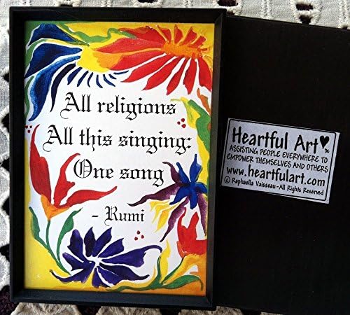 All religions 2x3 Rumi magnet - Heartful Art by Raphaella Vaisseau