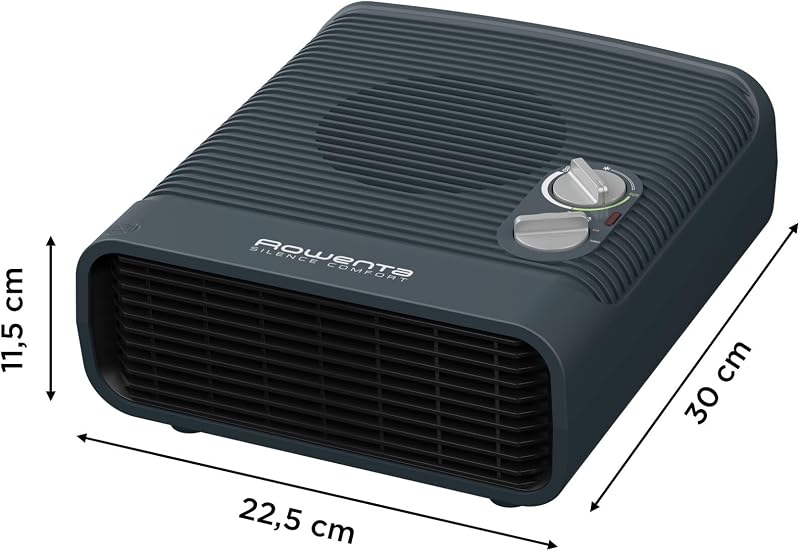 Rowenta comfort silence - aquecedor comfort compact 2400w, função silence, 2 velocidades, termostato mecânico função antigelo, ventilador de ar frio, evita superaquecimento, compacto, so5115
