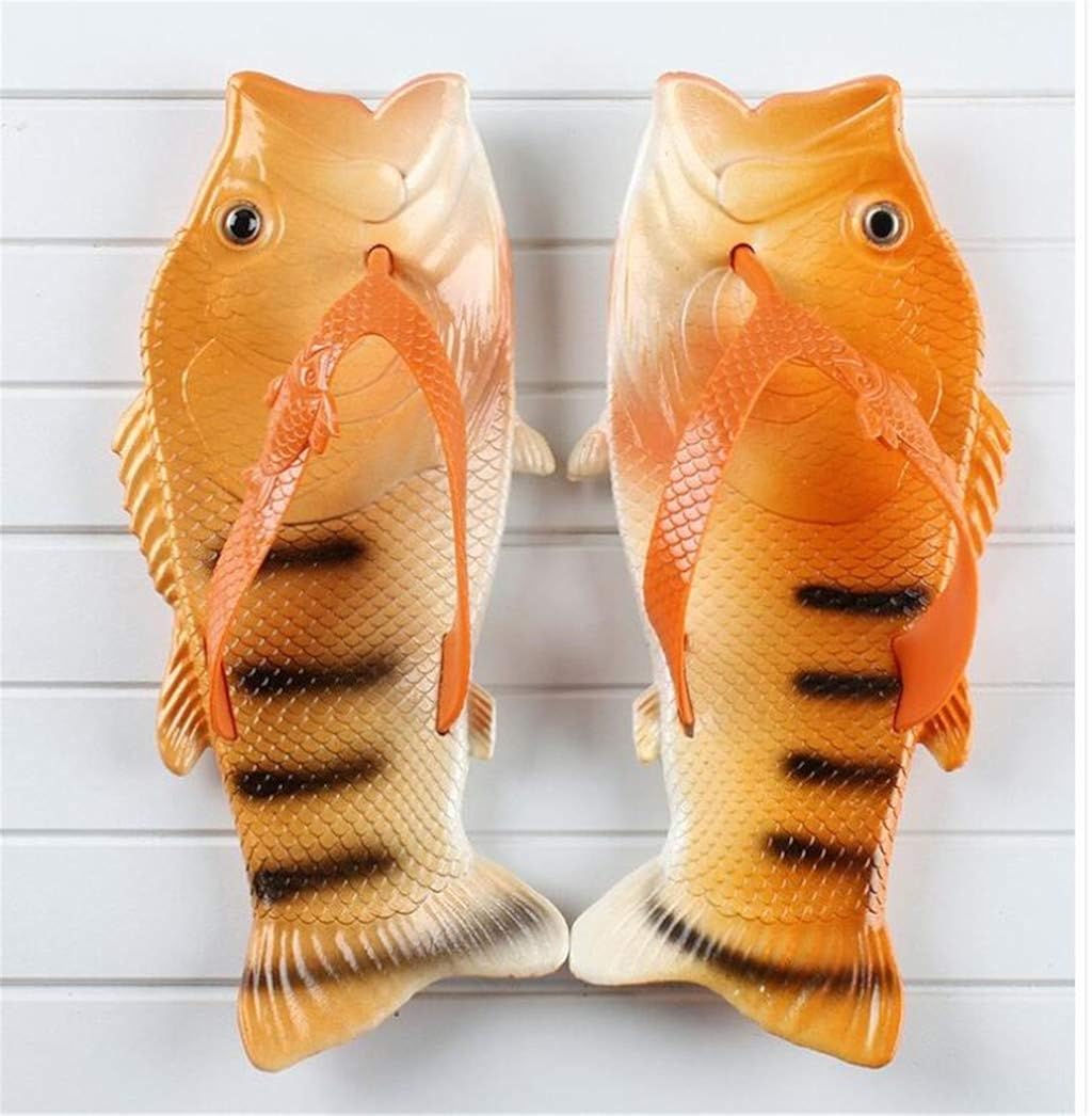 Fish tow Flip flops men's and women's slippers beach slippers red