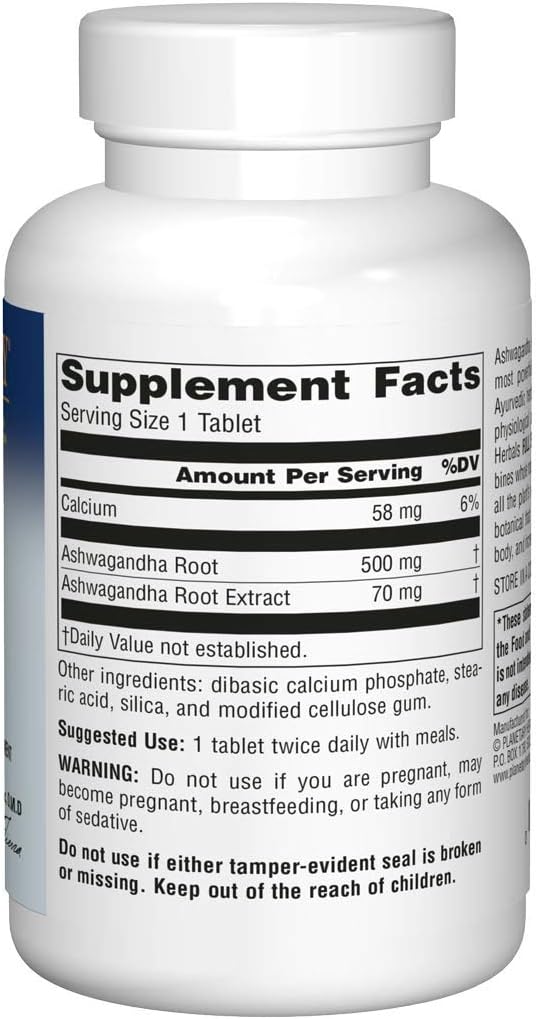 Planetary Herbals Ashwagandha Full Spectrum 570 mg, Rejuvenating Tonifier,120 Tablets: Health & Personal Care