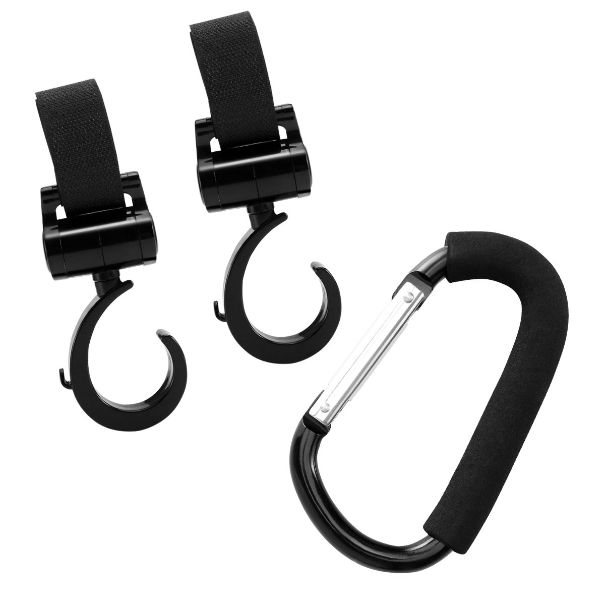Ganchos Carrito de Bebé JUMONAR Ganchos para silla de paseo Engancha tus bolsas de la compra bolso Gancho y Paseo Cochecito pcs