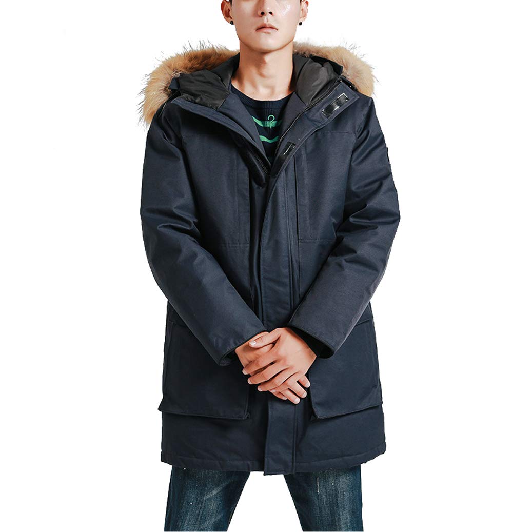 ファッション レジャー フード付き ジャケット ダウンジャケット パーカー 秋冬 ダウンジャケット メンズ 防風 B07jf9cqk7 ネイビー Xl 暖かく保ちます 耐寒性 その他 お得 Www Anoual Ma