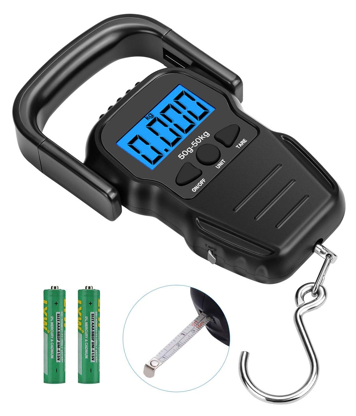 SUNGME Digital Fish Scale,Portable Luggage Scale for Travel,Electronic