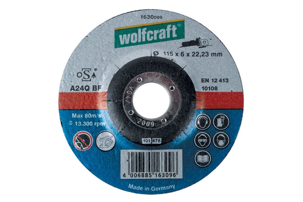 wolfcraft Roughing Disc for metal, depressed centre I 1631099