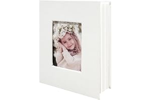 HenPisen Photo Album 4x6 100 Pockets, Linen Cover Top Loader Vertical, Slip-in Picture White Pockets Albums for Wedding, Family, Anniversary, Baby, Vacation