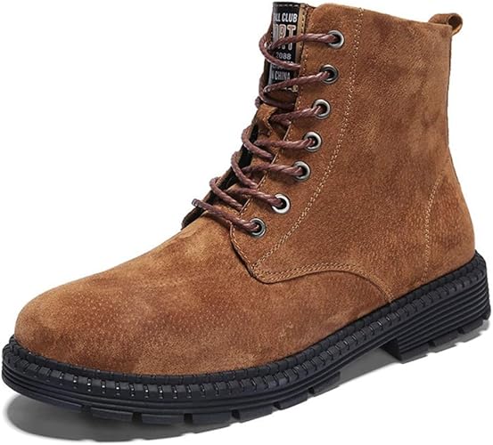 Amazon イグル 厚底 編み上げブーツ メンズ ワークブーツ 防水 大きいサイズ 秋 冬 ラウンドトゥ ハイキング ブラック レースアップ 丈夫 メンズブーツ カジュアル 防滑 ミリタリーブーツ 作業靴 エンジニアブーツ アウトドア ブーツ