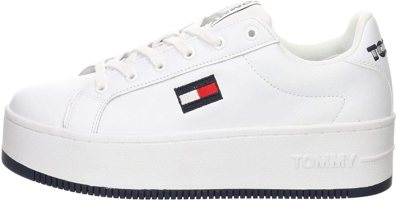 sneakers tommy hilfiger iconic flatform en0en01421 ivory ybi