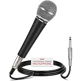 Pyle Microphone, Dynamic Cardioid, XLR Cable Included, Unidirectional, Rugged Construction, Built-in Pop Filter, Perfect for Stage &amp; Studio, High Gain, Ultra-Wide Frequency Response, 15ft Cable