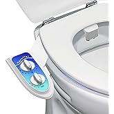 Aünsffer Bidet Attachment for Toilet, Non-Electric Fresh Cold Water, Toilet Bidet with Dual Nozzles Sprayer, Adjustable Water Pressure Control, 3 Modes Wash (Feminine/Bidet Wash + Self-Cleaning)