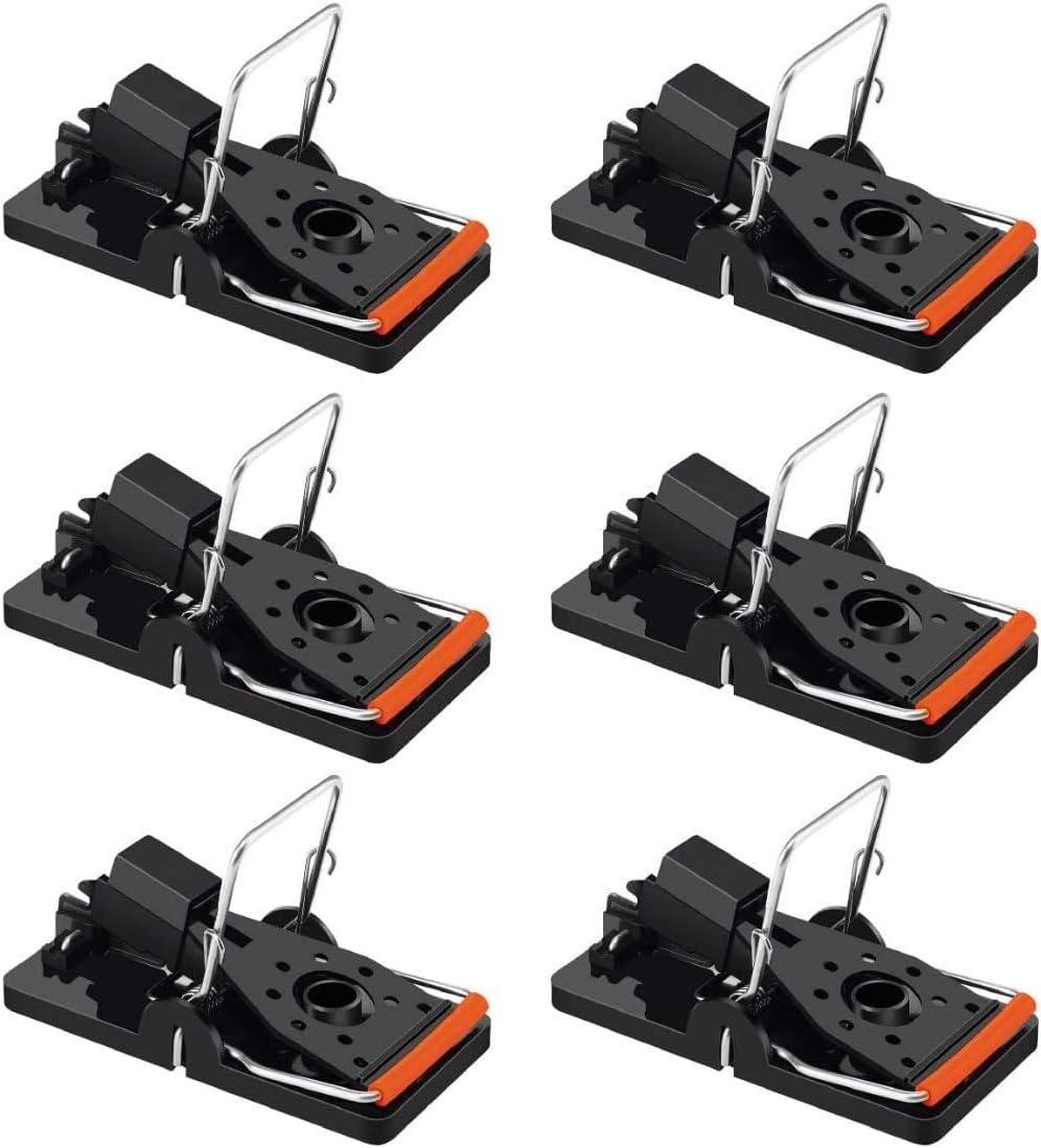 Trap A Pest Mouse Traps - Snap Traps for Mice, Rodents and Pests, Sanitary Safe Mousetraps That Work (6 Pack)