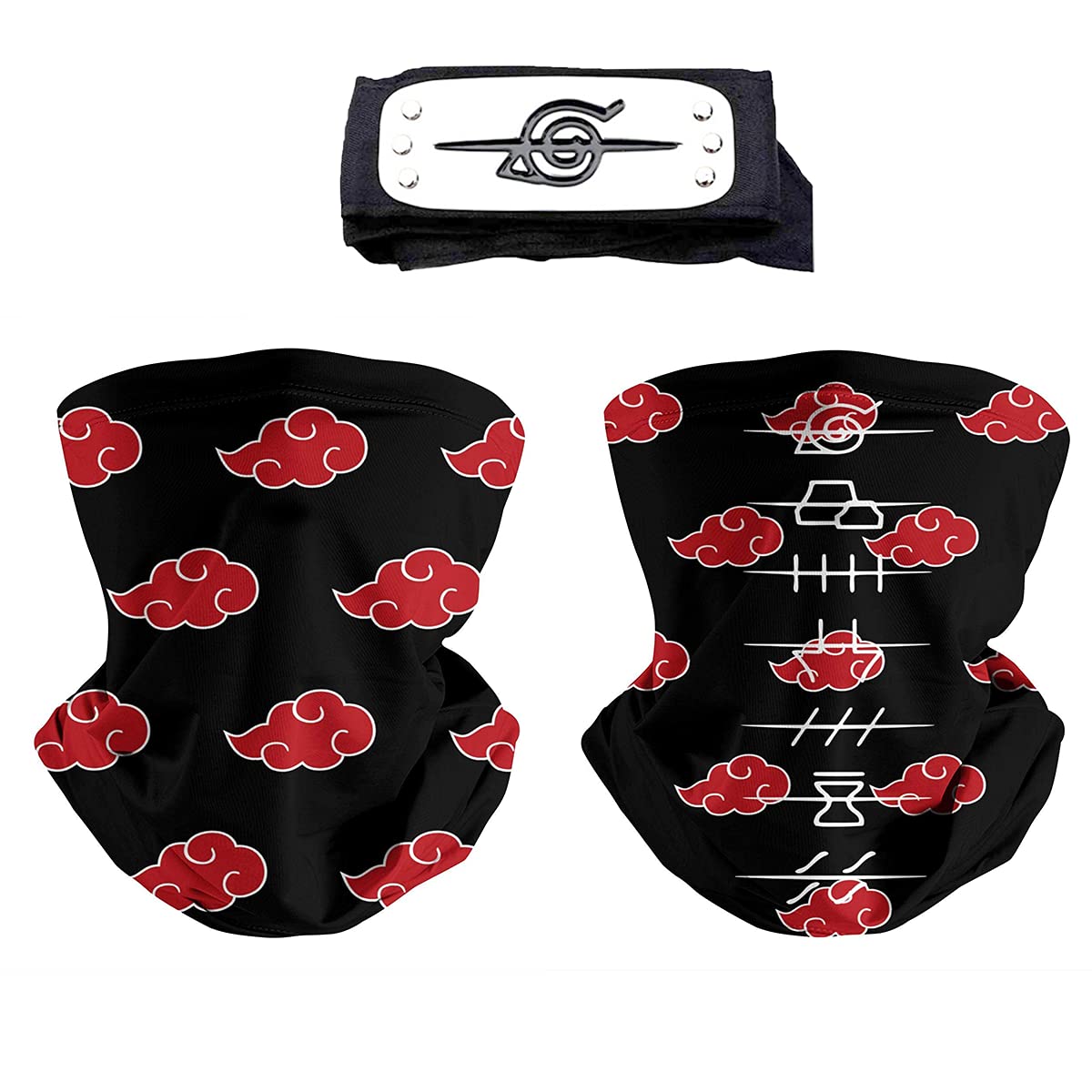 Buy Naruto Headband Akatsuki Itachi Neck Gaiter (2pcs) Black Cosplay UV