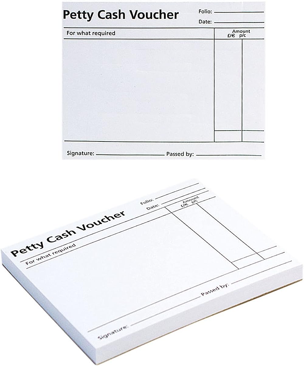 Q-Connect Petty Cash Voucher Pad 125x101mm Pack of 10 KF00103