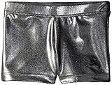 Danskin Big Girls' Gymnastics Basics Short, Silver, Large