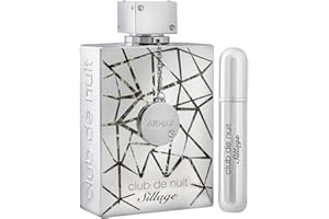 Armaf Club De Nuit Man Sillage Eau de Parfum for Him Silver 250ml + Mini Refillable Bottle, Long Lasting Luxury Fresh Floral 