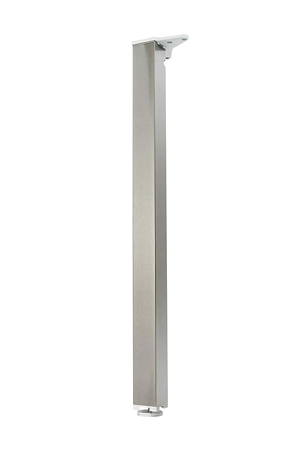 durante Tischbein eckig 50x50mm H 710mm Edelstahl Optik inkl. Befestigungsmaterial