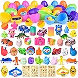 48 Pieces Easter Basket Stuffers, Easter Egg Fillers, Easter Eggs Filled Small Toys for Easter Party Favors, Goodie Bag Fillers, Pinata Toys and More
