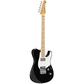 Pacifica SC Standard Plus Electric Guitar with Maple Fingerboard, Black with Gig Case