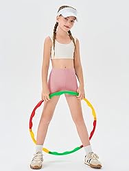 Haloumoning Girls Athletic Shorts Kids High Waisted