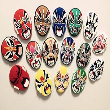 Goma PVC Peking Opera Imanes de nevera decoración del hogar ...