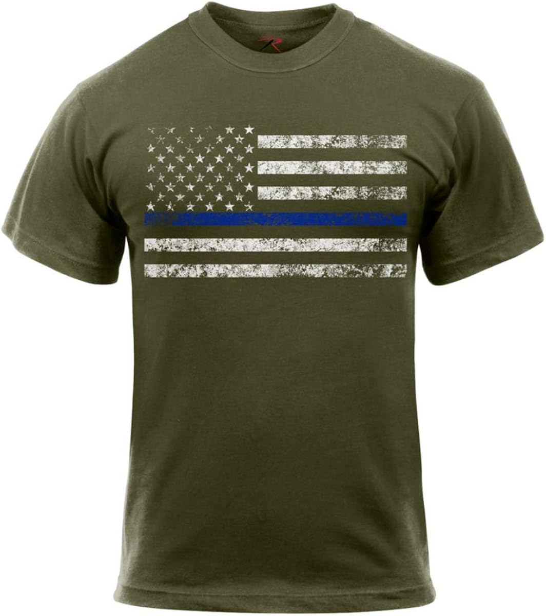 Rothco Thin Blue Line T-Shirt: Clothing